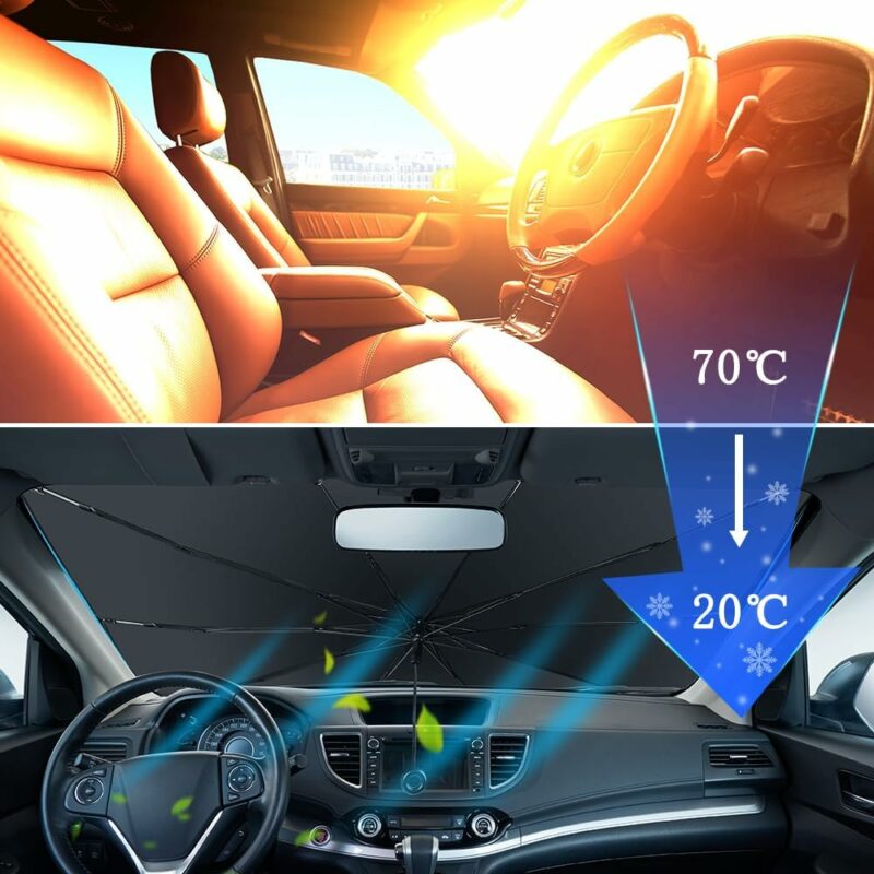 Car Windshield Sunshade Foldable Front Window Cover - Image 8