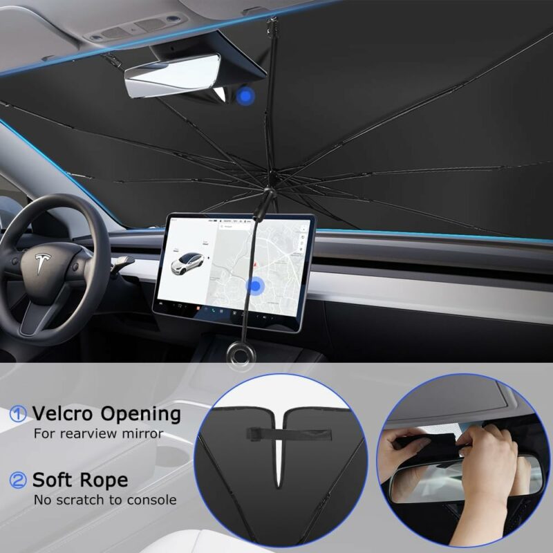Car Windshield Sunshade Foldable Front Window Cover - Image 5