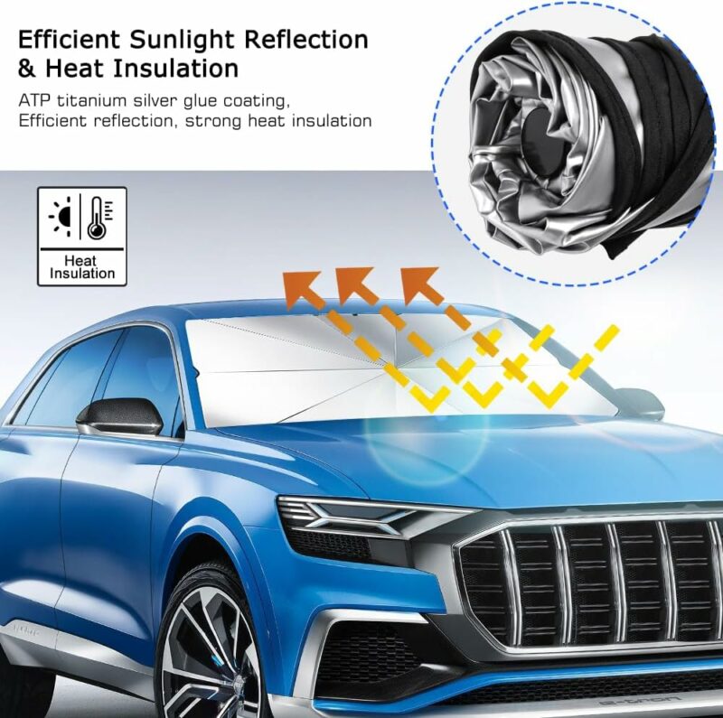 Car Windshield Sunshade Foldable Front Window Cover - Image 3