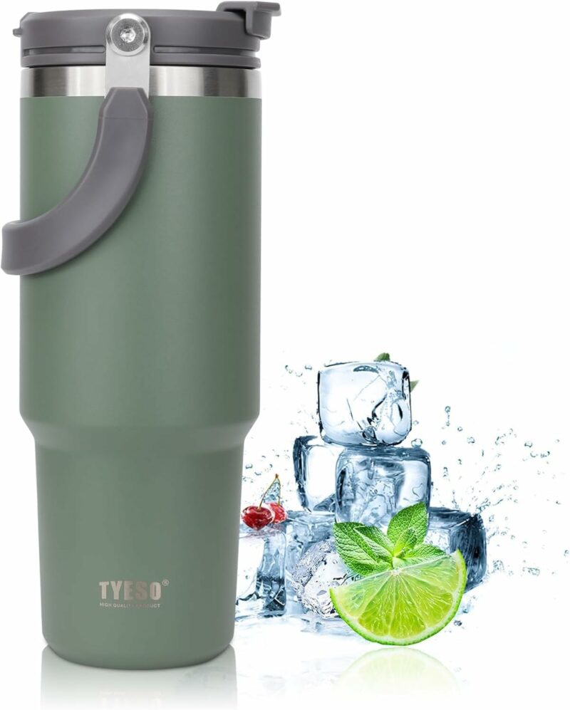 Tyeso Coffee Cup Thermos Bottle Stainless Steel Double-layer Insulation Cold And Hot Travel Mug Vacuum Flask Car Water Bottle - Image 5