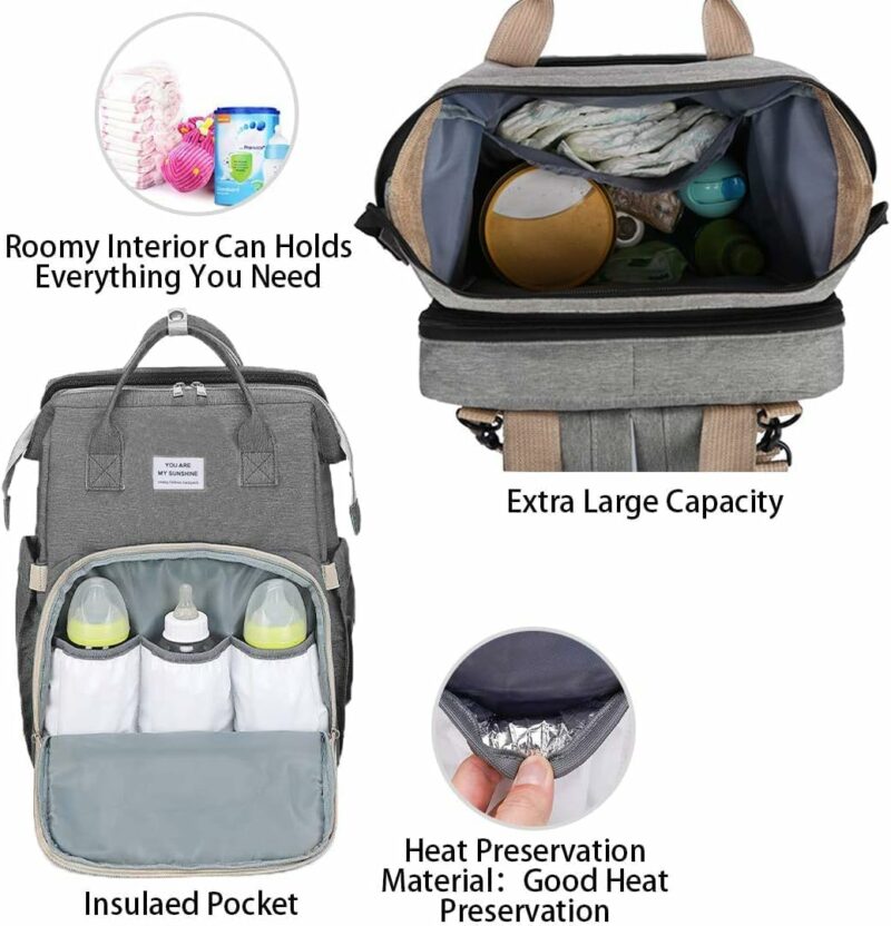 Portable Folding Crib Diaper Bag Multi-Function - Image 2