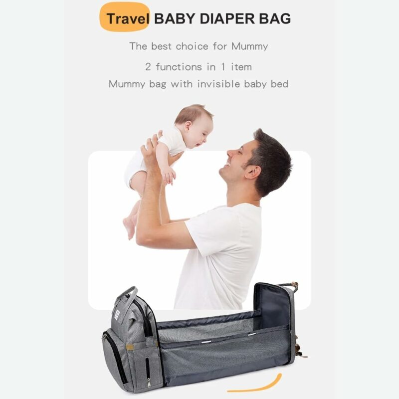 Portable Folding Crib Diaper Bag Multi-Function - Image 4