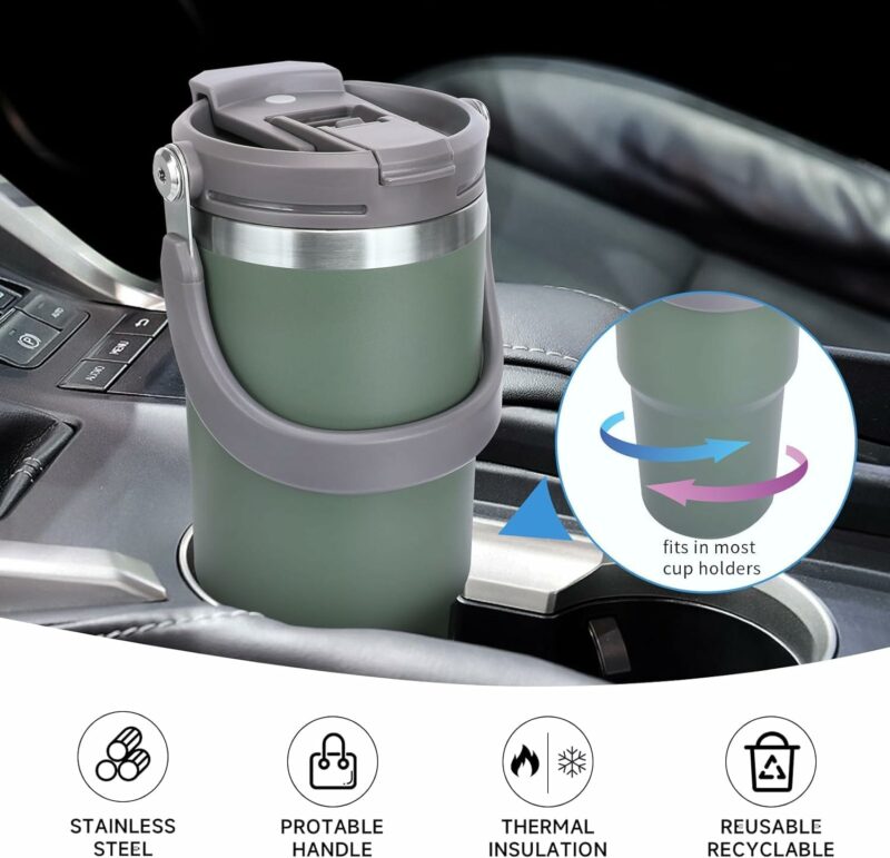 Tyeso Coffee Cup Thermos Bottle Stainless Steel Double-layer Insulation Cold And Hot Travel Mug Vacuum Flask Car Water Bottle - Image 4