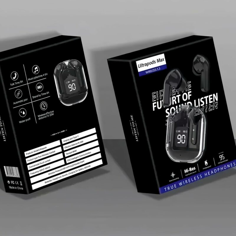 Ultrapods Max Wireless Earphones Bluetooth 5.3 Headphones Sport Gaming Headsets Noise Reduction Earbuds Bass Touch - Image 7